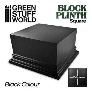 BLACK SQUARED DISPLAY BLOCK PLINTH 10*10CM