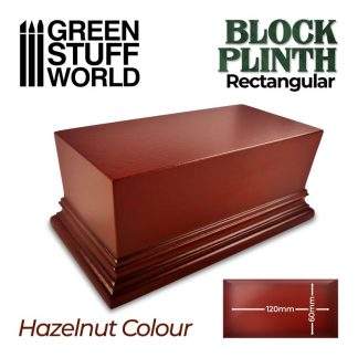 HAZELNUT RECTANGULAR DISPLAY PLINTH 12*6CM