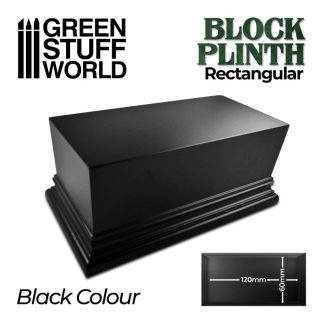 BLACK RECTANGULAR DISPLAY PLINTH 12*6CM