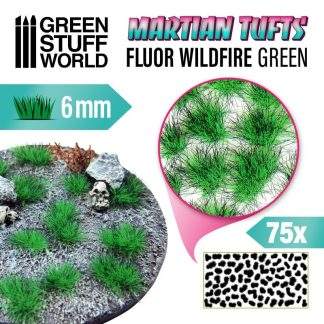 MARTIAN TUFTS 6MM: FLUOR WILDFIRE GREEN