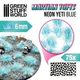 MARTIAN TUFTS 6MM: NEON YETI BLUE