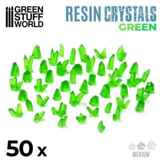 MEDIUM GREEN CRYSTAL SET RESIN