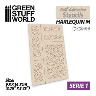 SELF-ADHESIVE STENCILS: HARLEQUIN M