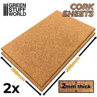 CORK SHEETS A4 2MM