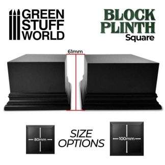 Square Top Display Plinth 8x8 cm - Black