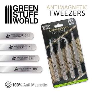 ANTI-MAGNETIC TWEEZERS SET 4PCT