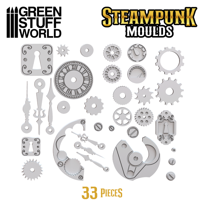 STEAMPUNK TEXTURE SILICONE MOULD - Bild 2