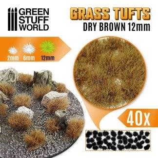 GRASS TUFTS 12MM DRY BROWN