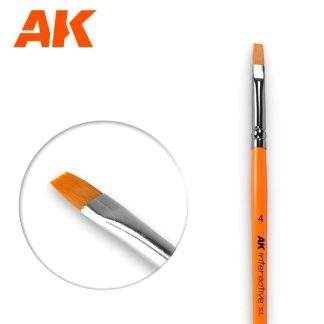 AK FLAT BRUSHES 4 SYNTHETIC