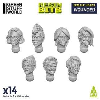 FEMALE HEADS WOUNDED 14X