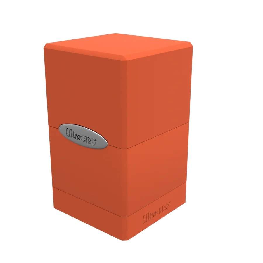 DECK BOX SATIN TOWER PUMPKIN ORANGE