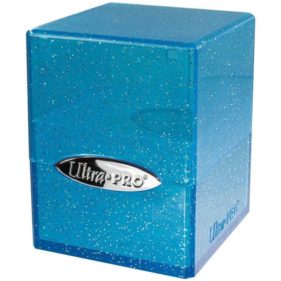DECK BOX SATIN CUBE - GLITTER BLUE