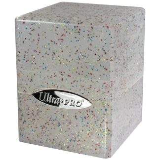 DECK BOX SATIN CUBE - GLITTER CLEAR