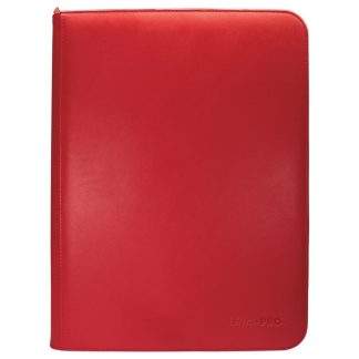 PRO-BINDER ZIPPERED VIVID 9-POCKET RED