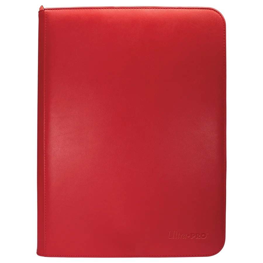 PRO-BINDER ZIPPERED VIVID 9-POCKET RED