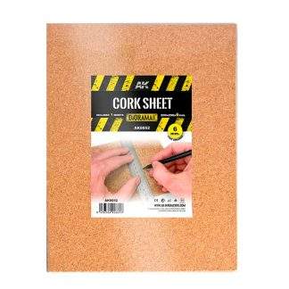 CORK SHEET 200X290X 6MM  FINE
