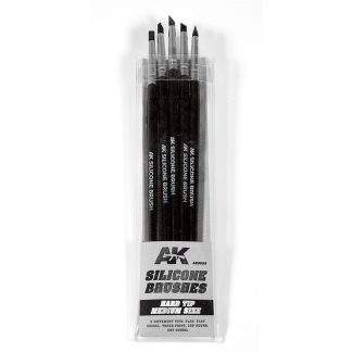 SILICONE BRUSHES HARD TIP MEDIUM (5 SILICONE PENCILS)