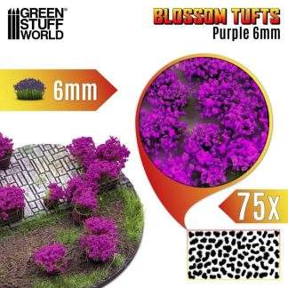 Blossom Tufts - 6mm - Purple Flowers