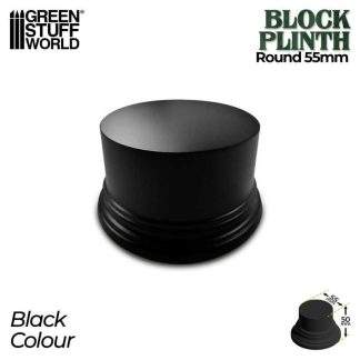 BLOCK PLINTH: ROUND BLACK 5,5CM