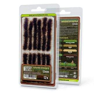 Grass STRIPES 12mm - BURNT BROWN