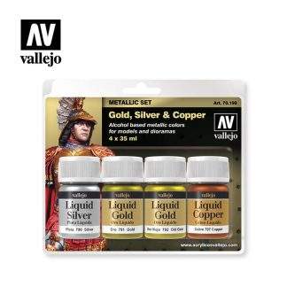 Liquid Gold Set: Silver+Gold+Old Gold+Copper