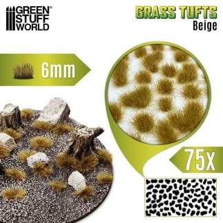 Static Grass Tufts 6 mm - Beige