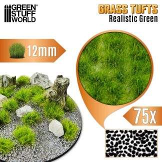 GRASS TUFTS 12MM REALISTIC GREEN