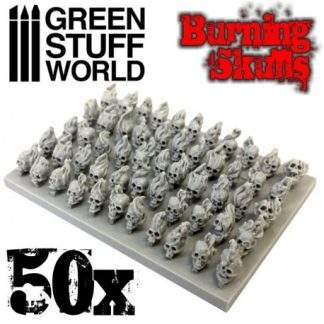 RESIN BURNING SKULLS