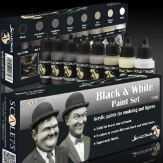BLACK AND WHITE PAINT SET