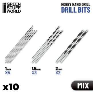 HOBBY HAND DRILL: MIX DRILL BITS X10