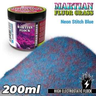 MARTIAN FLOCK: NEON STITCH BLUE 4-6MM