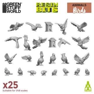 ANIMALS: WILD BIRDS X25 1/48