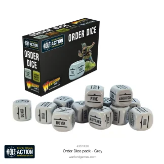 BOLT ACTION: ORDERS DICE PACK - GREY