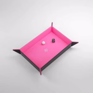 MAGNETIC DICE TRAY RECTANGULAR BLACK/PINK