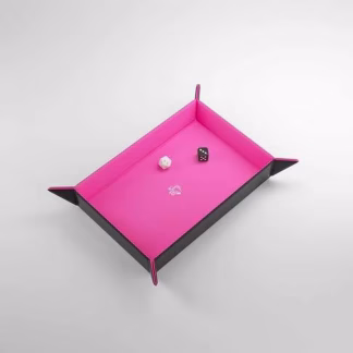 MAGNETIC DICE TRAY RECTANGULAR BLACK/PINK