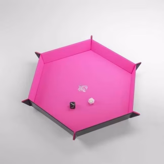 MAGNETIC DICE TRAY HEXAGONAL BLACK/PINK