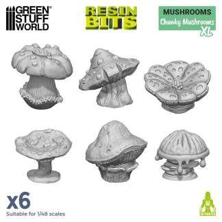 3D PRINTED - PLANTS - CHUNKY MUSHROOMS XL