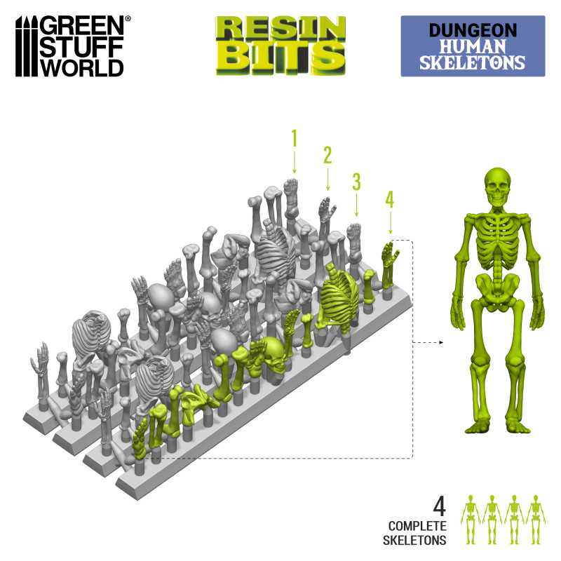3D printed set - Human Skeletons 1:48 - Bild 3