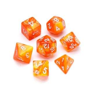 GREIFENFELS - MARBLE SERIES: ORANGE & YELLOW - NUMBERS: WHITE