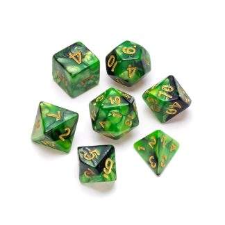 GREIFENFELS - MARBLE SERIES: GREEN AND BLACK - NUMBERS: GOLD