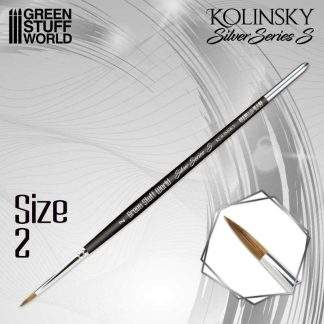 SILVER SERIES S KOLINSKY BRUSH size 2