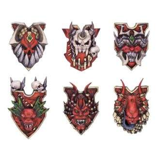 3D PRINTED - ARMORY - BLOOD GOD SHIELDS X6