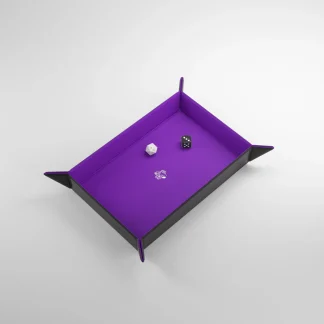 MAGNETIC DICE TRAY RECTANGULAR BLACK/PURPLE