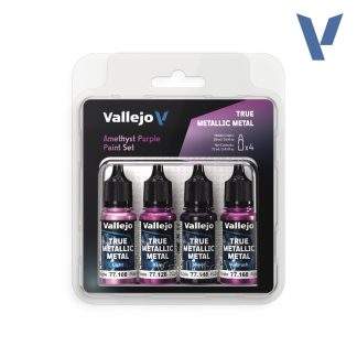 Vallejo True Metallic Metal: Amethyst Purple Paint Set (4x18ml)