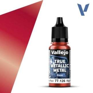 Vallejo True Metallic Metal:Ruby Red (Base) (18ml)