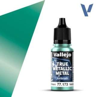 Vallejo True Metallic Metal: Beetle Green (Airbrush) (18ml)