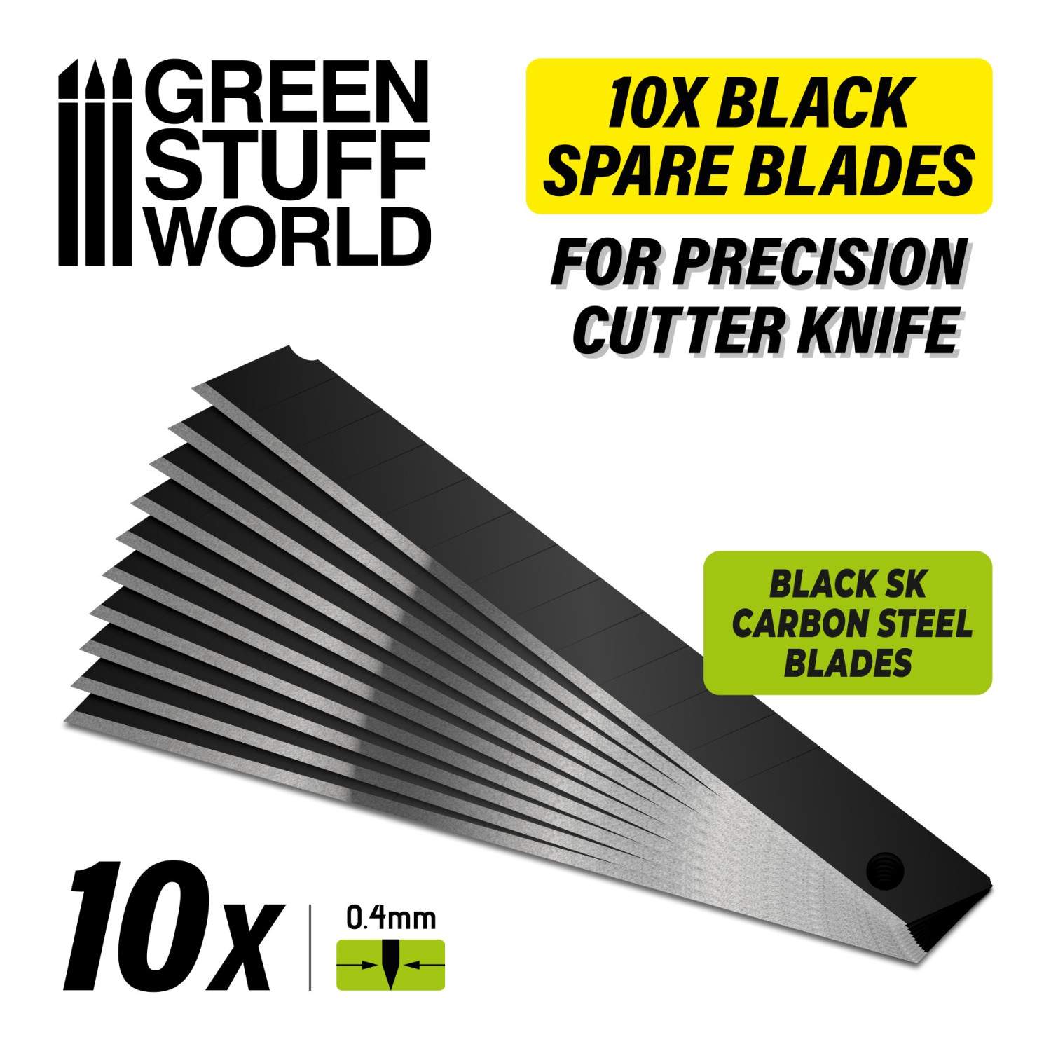 10x Black spare blades 9mm - Bild 2