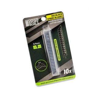 10x Black spare blades 9mm