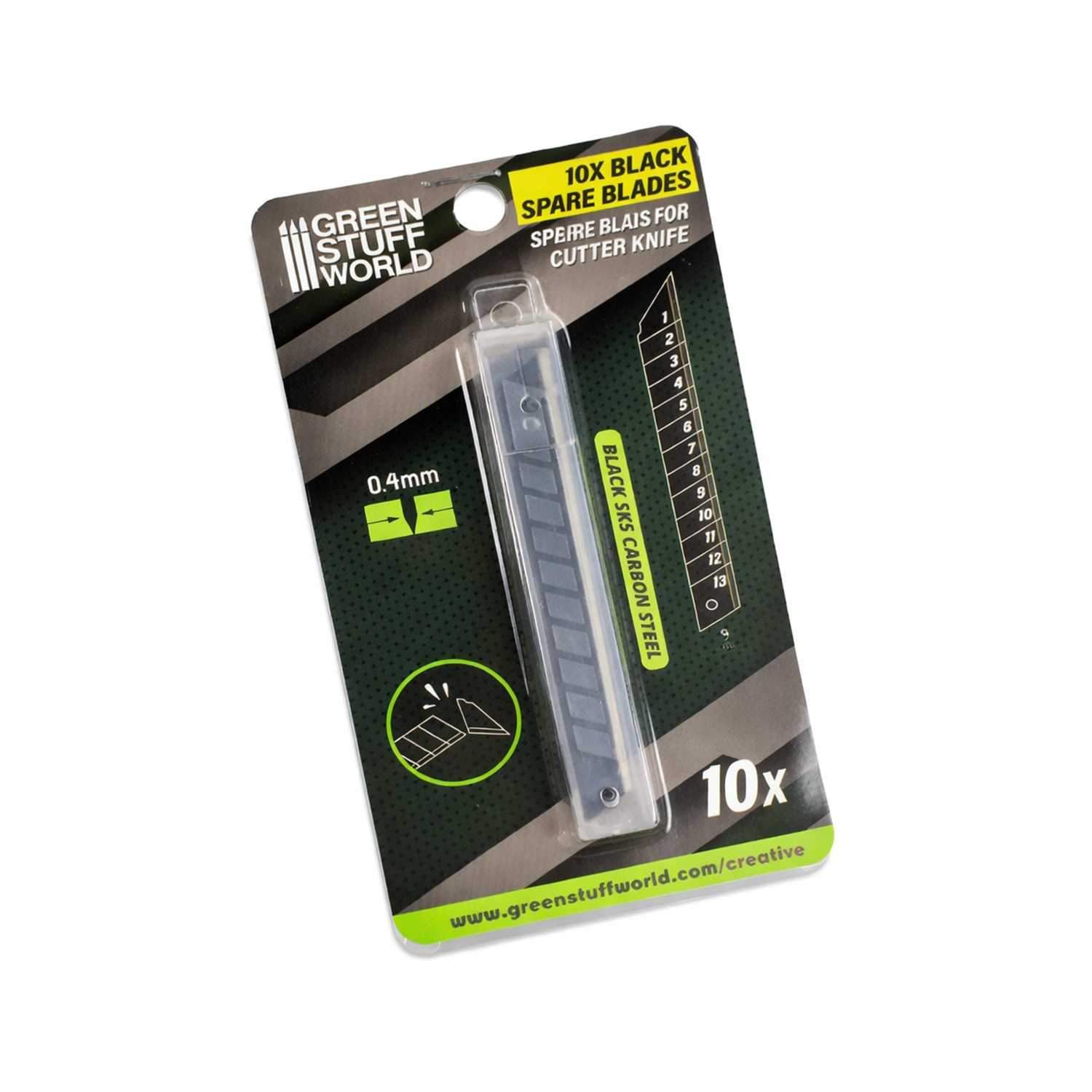 10x Black spare blades 9mm
