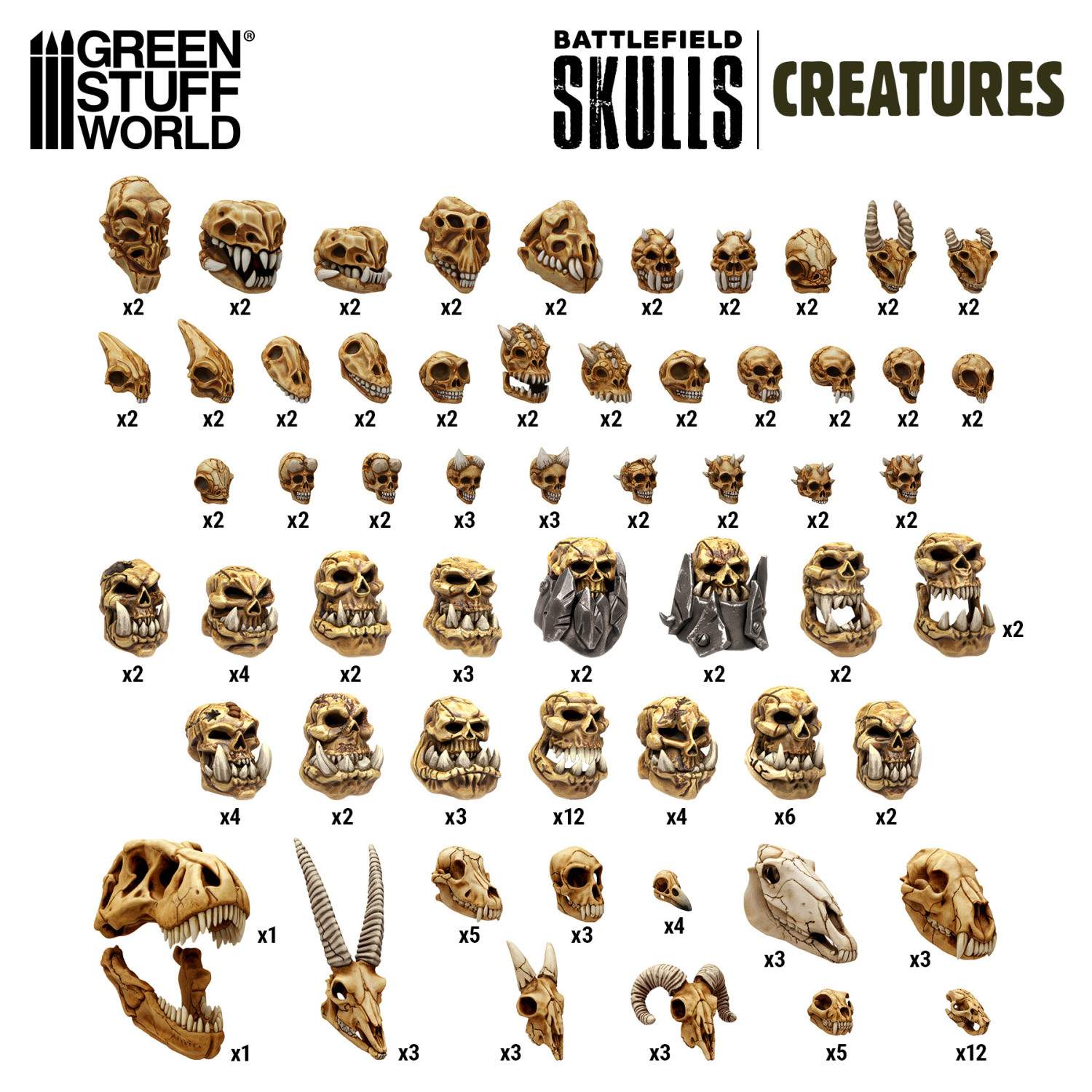 300x Battlefield Creature Skulls 1:48-1:35 - Bild 2